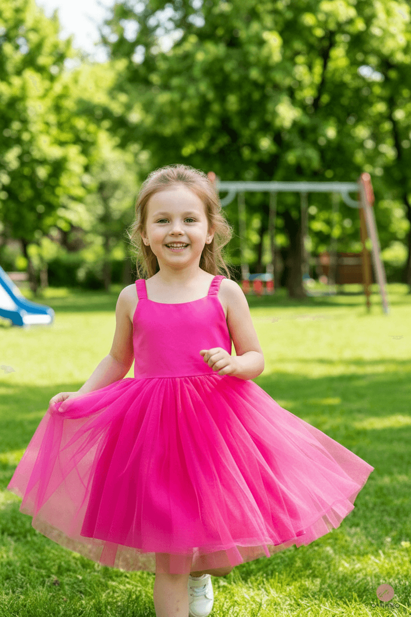SALE Girls pink  Party frock M233410