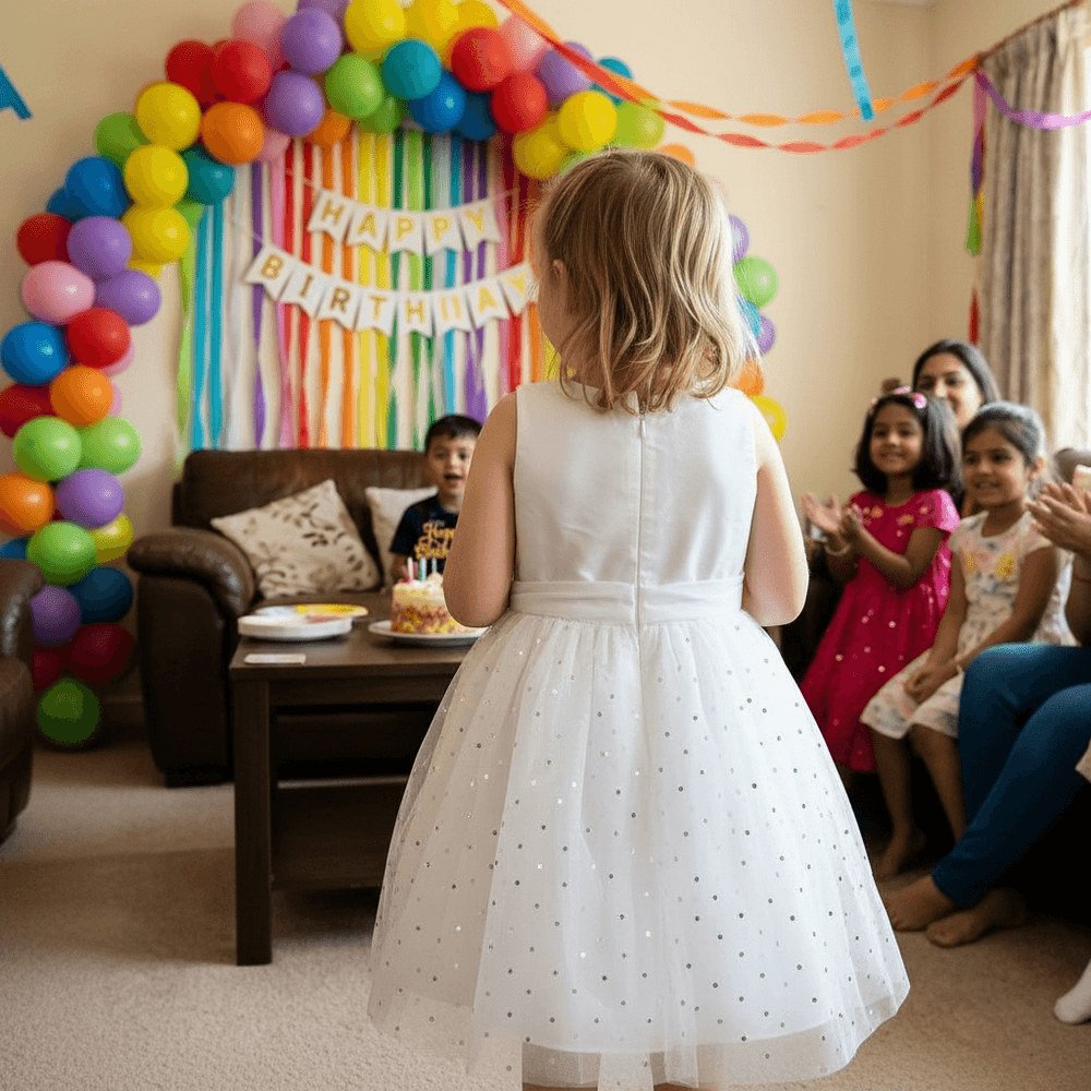 SALE Girls white Party frock M233414