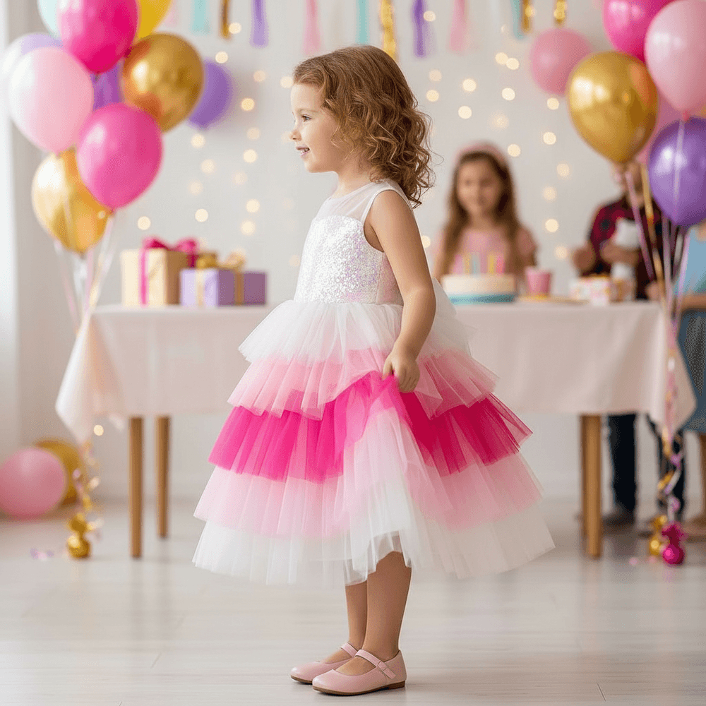 SALE Girls pink Party frock M233415