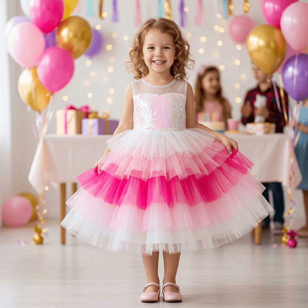SALE Girls pink Party frock M233415