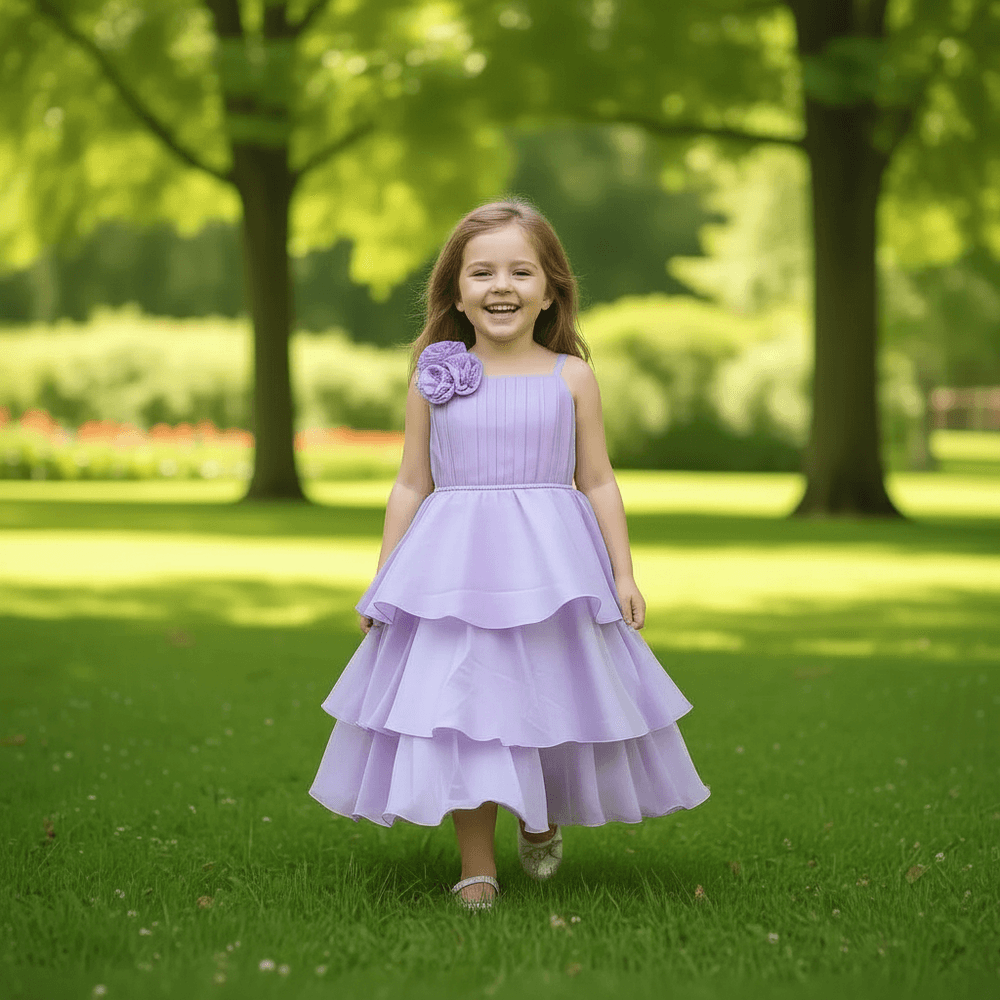 lavender organza frock M260120