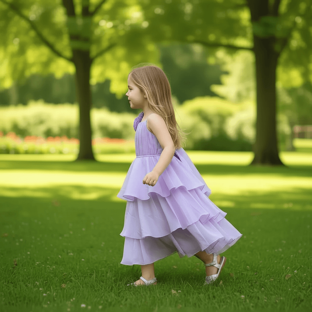 lavender organza frock M260120