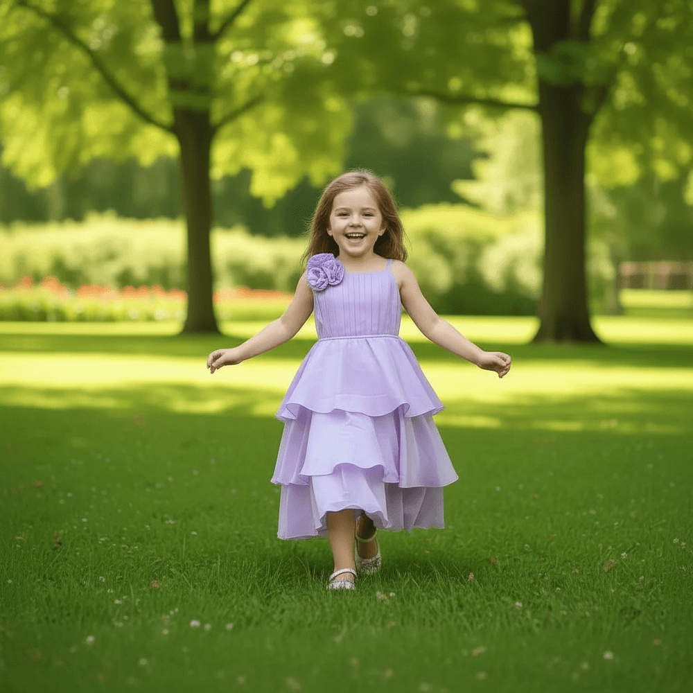 lavender organza frock M260120
