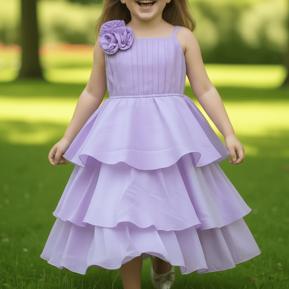 lavender organza frock M260120