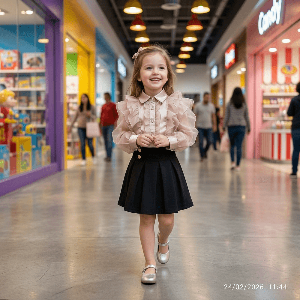 champagne skirt and top for girls-M260122