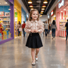 champagne skirt and top for girls-M260122
