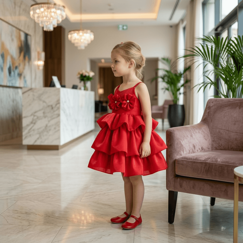 Red fandy party wear M260123
