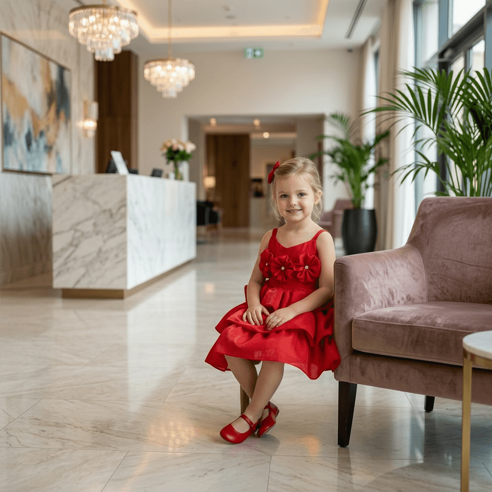 Red fandy party wear M260123