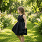 Black party frock for girls-M260124