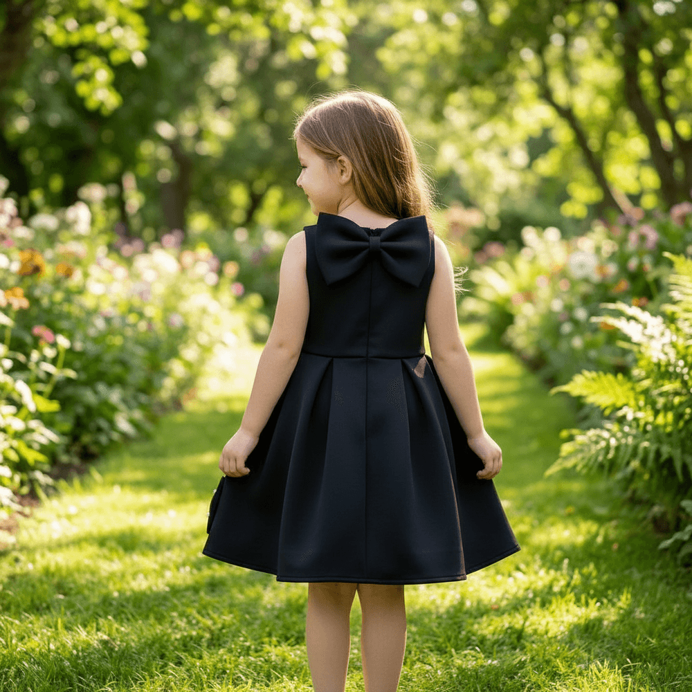 Black party frock for girls-M260124