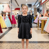 Black party frock for girls-M260125