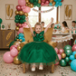 Girls green  Party frock M260126