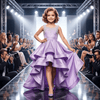 Girls lavender  Party frock M260127