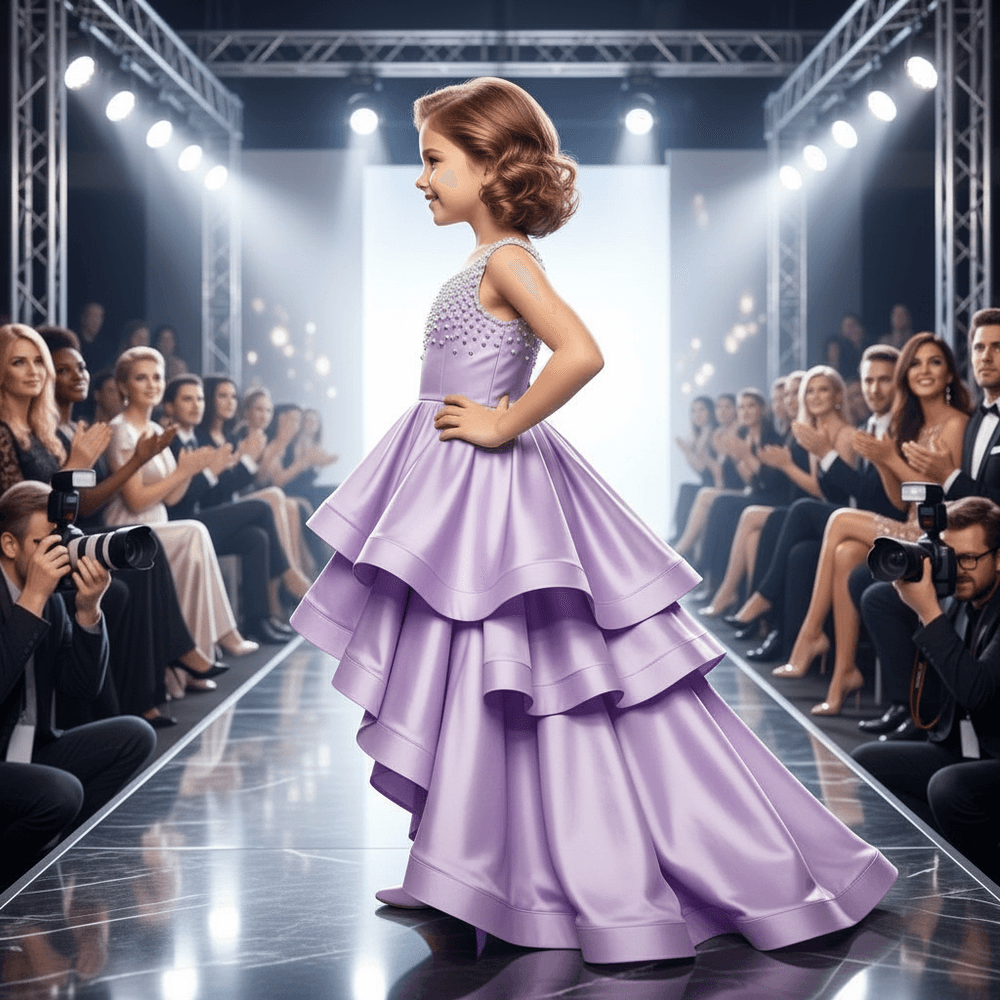 Girls lavender  Party frock M260127