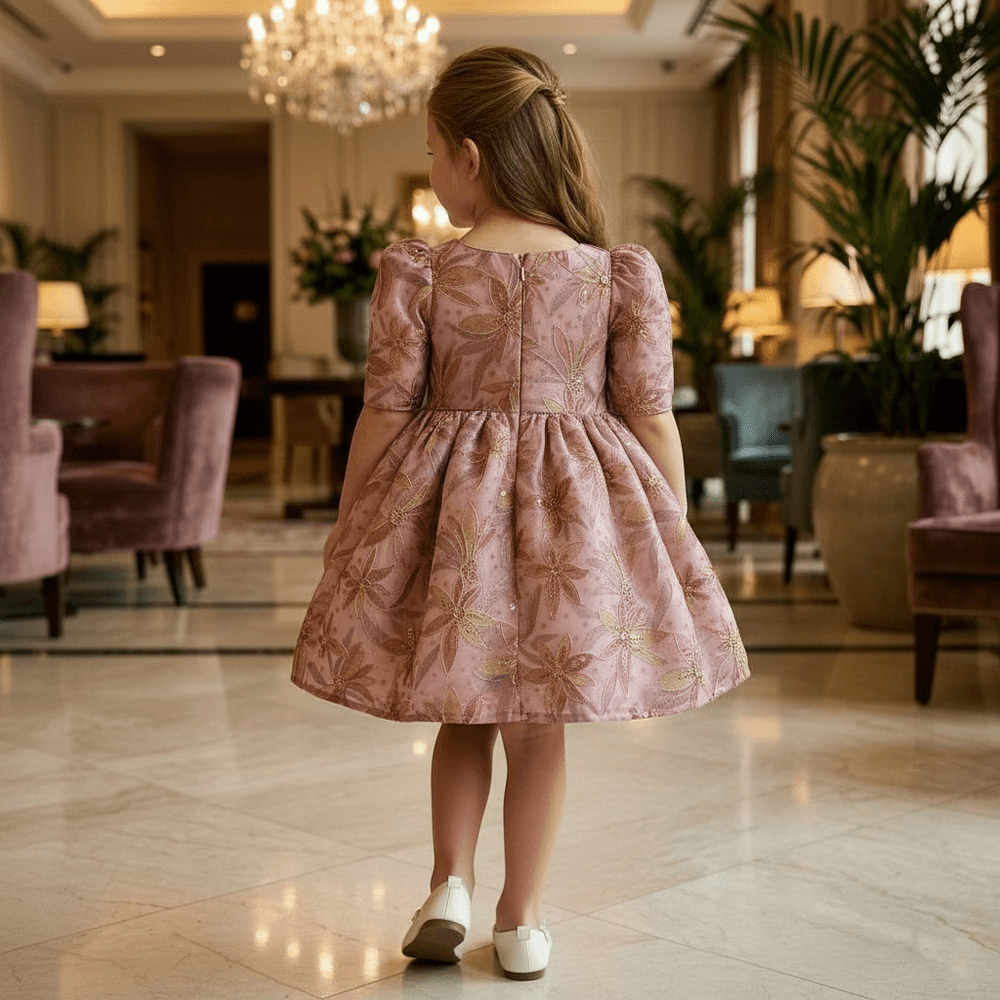 Girls wine  Party frock M260129