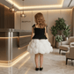 Girls black  Party frock M260132