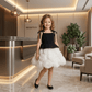 Girls black  Party frock M260132