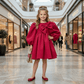 Girls magenta  Party dress M260133