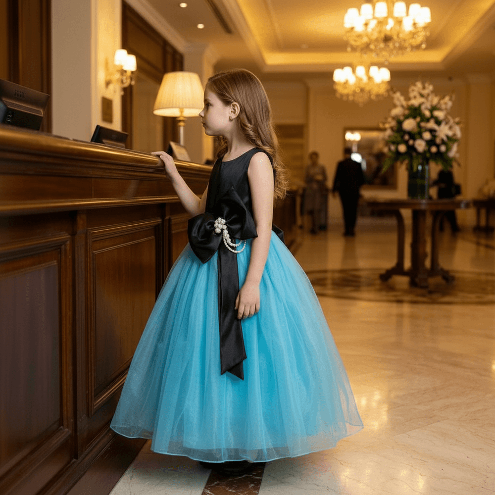 Girls  sky blue  Party dress M260135