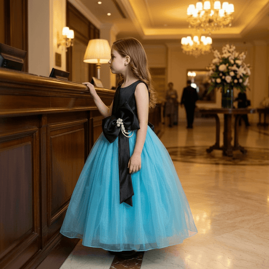 Girls  sky blue  Party dress M260135