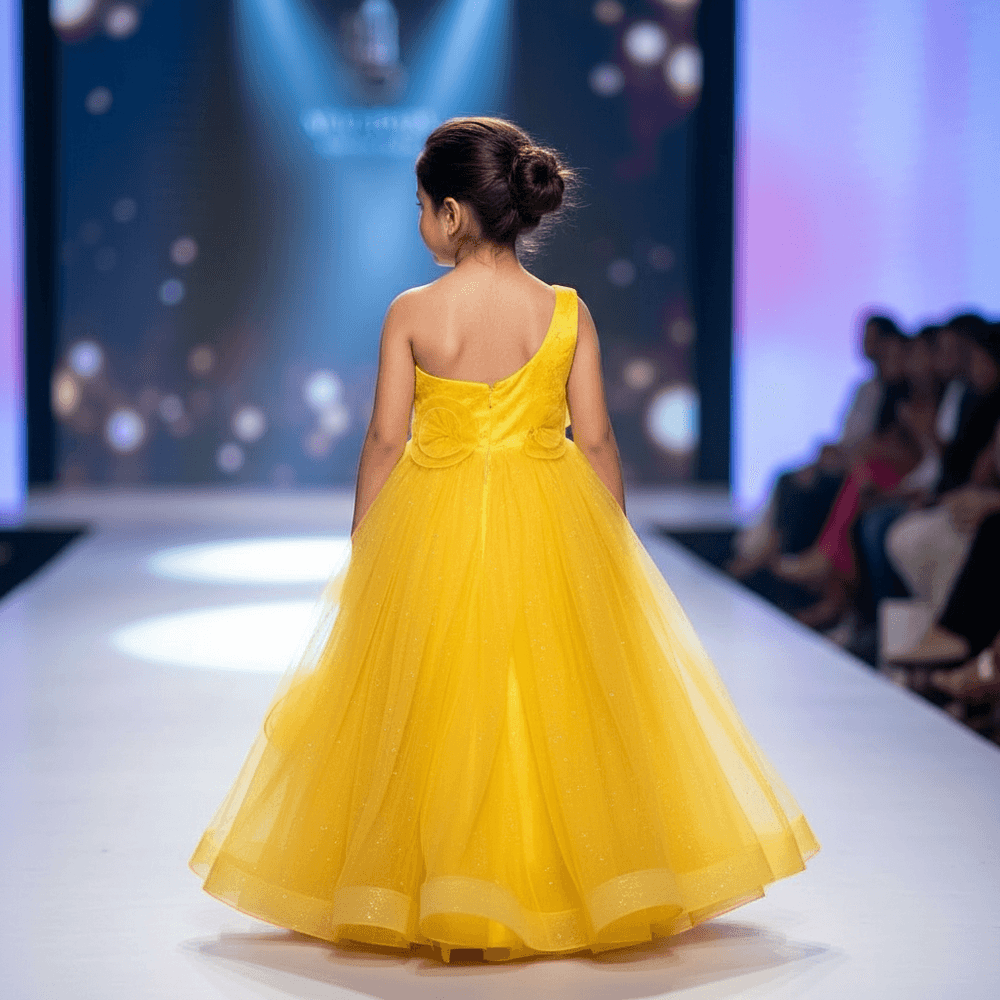 Girls yellow  Party dress M260136