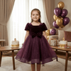 Girls wine  Party frock M260138