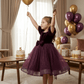Girls wine  Party frock M260138