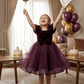 Girls wine  Party frock M260138