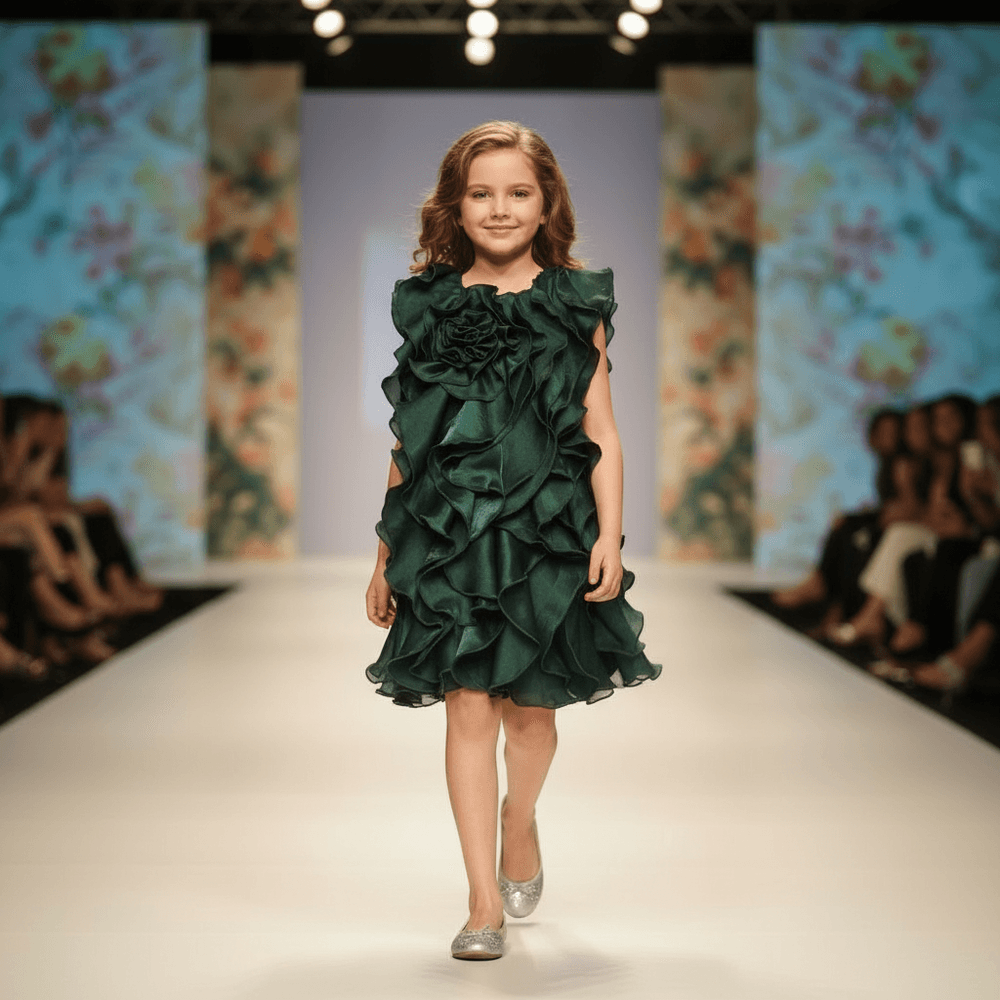 Girls green  Party dress M260140