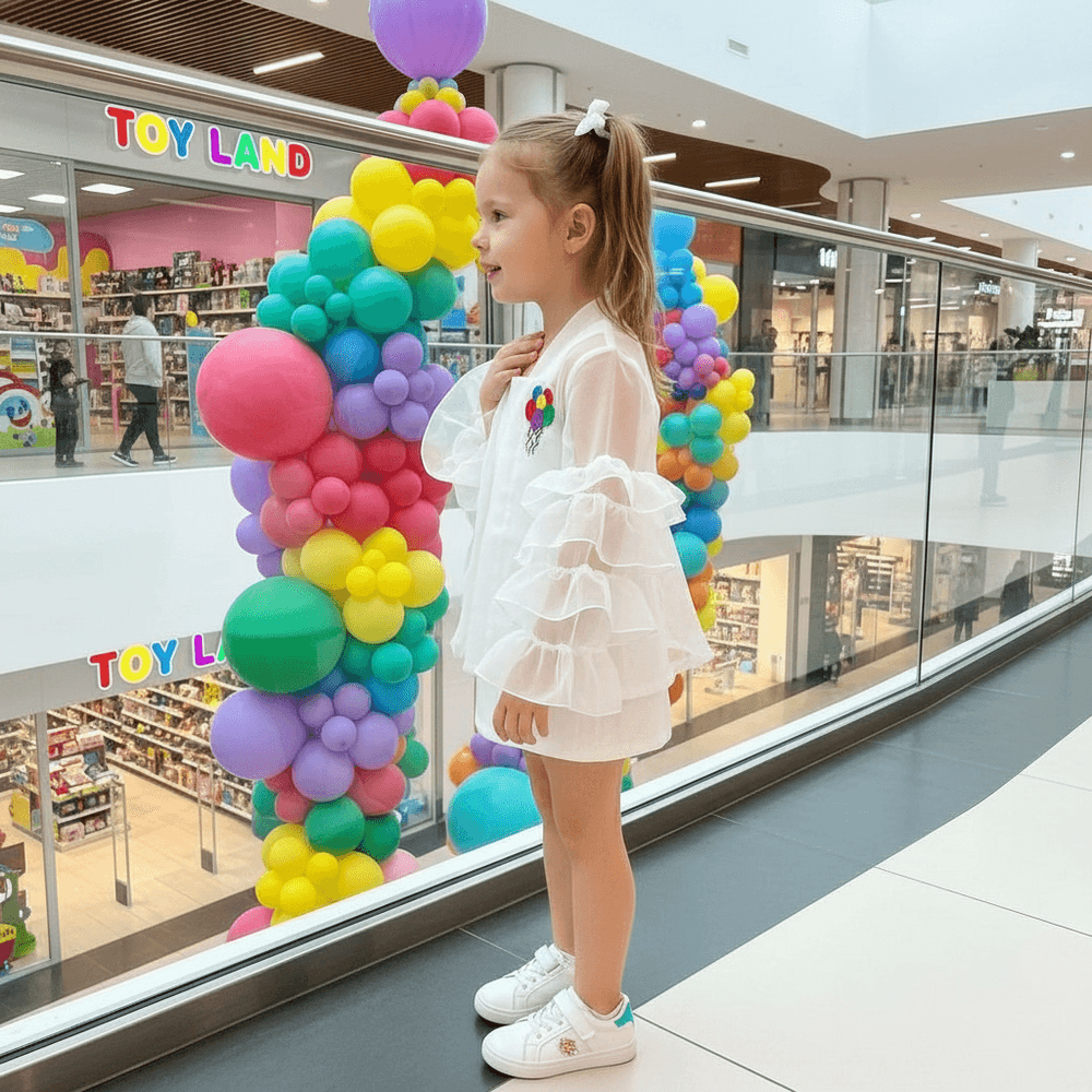 Girls white  Party dress M260142