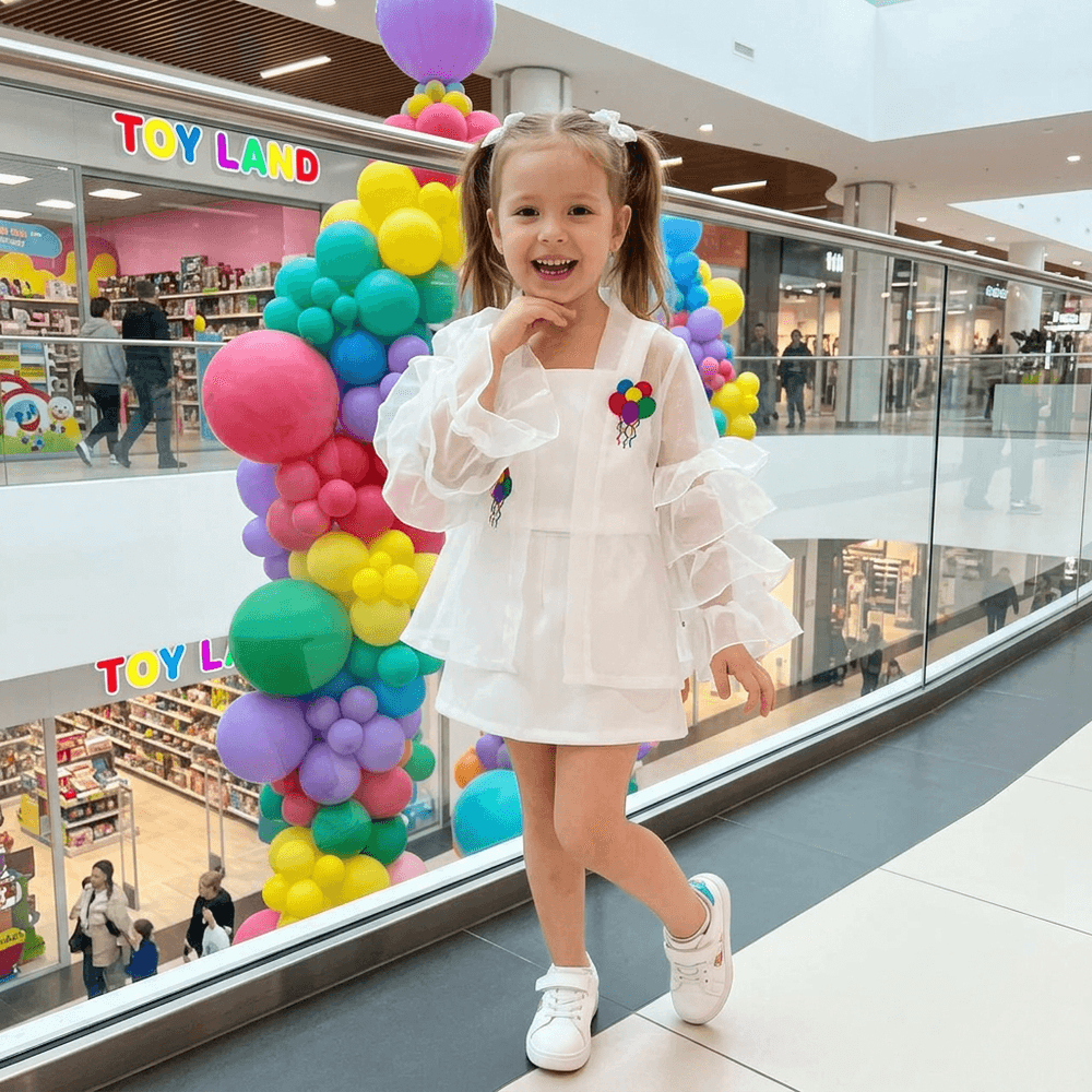 Girls white  Party dress M260142