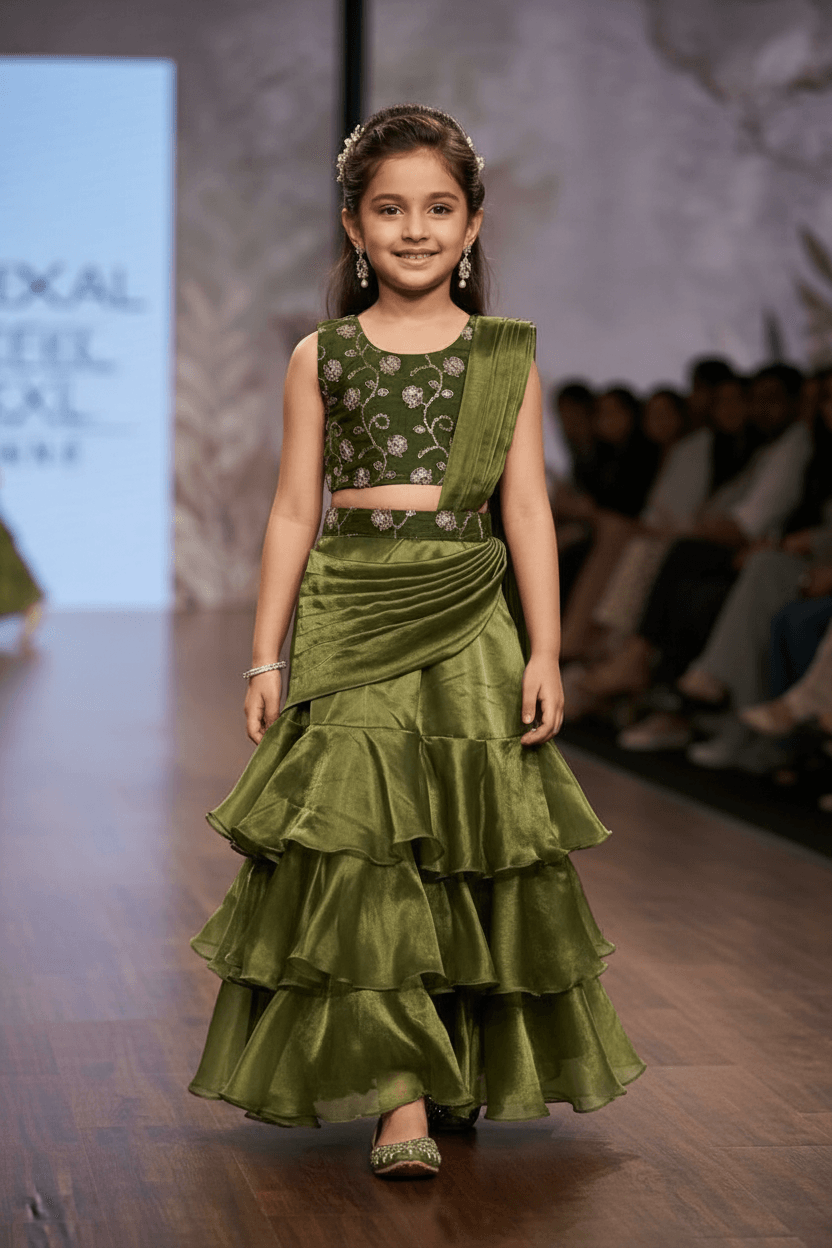 Green Designer lehenga choli set M260143