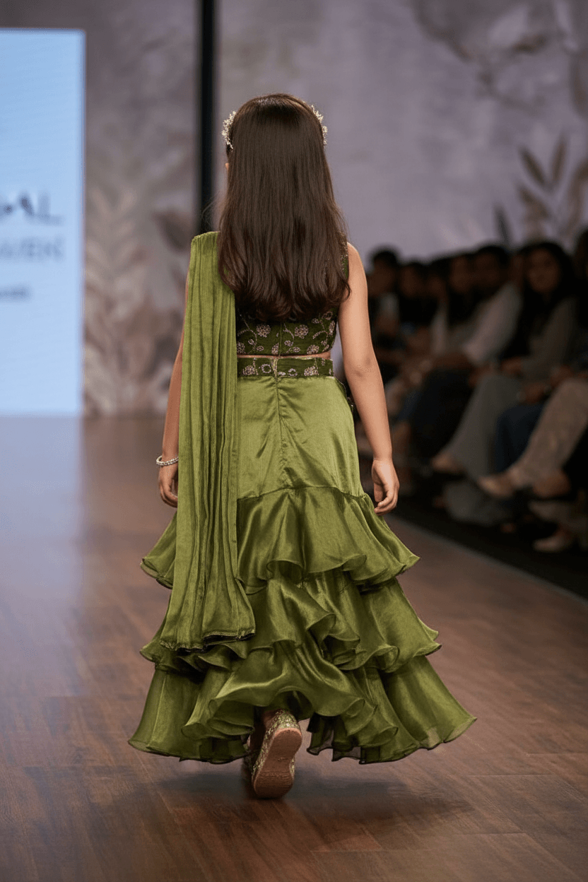 Green Designer lehenga choli set M260143