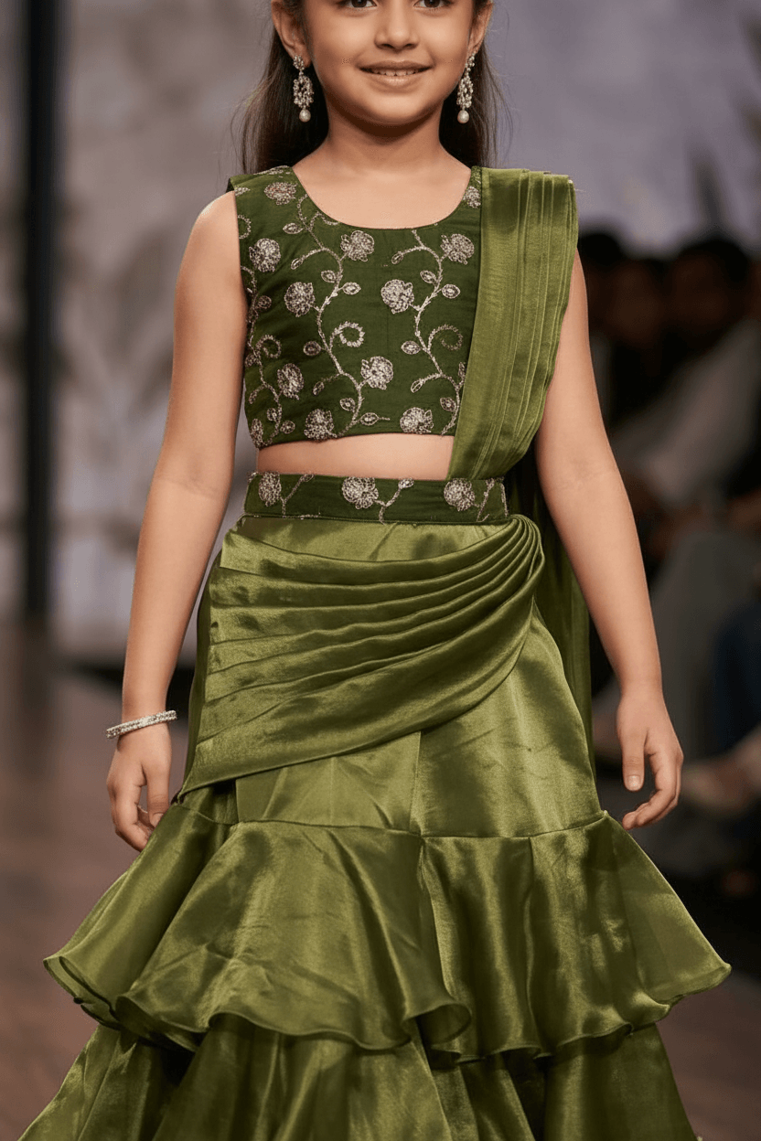 Green Designer lehenga choli set M260143