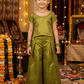 Green Designer plazo set M260145