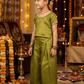Green Designer plazo set M260145