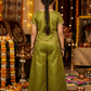 Green Designer plazo set M260145