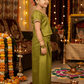 Green Designer plazo set M260145