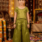 Green Designer plazo set M260145