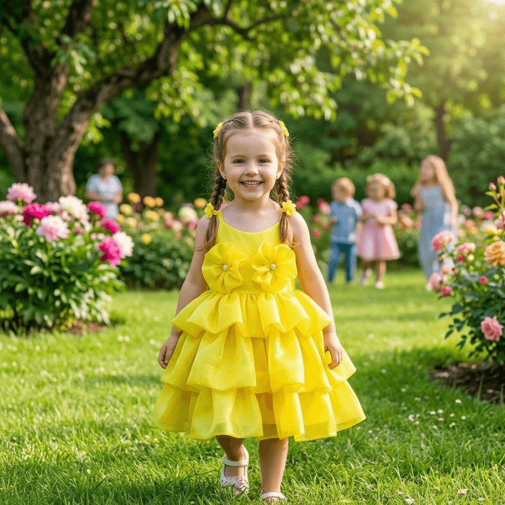 Yellow beautiful frock set M260146