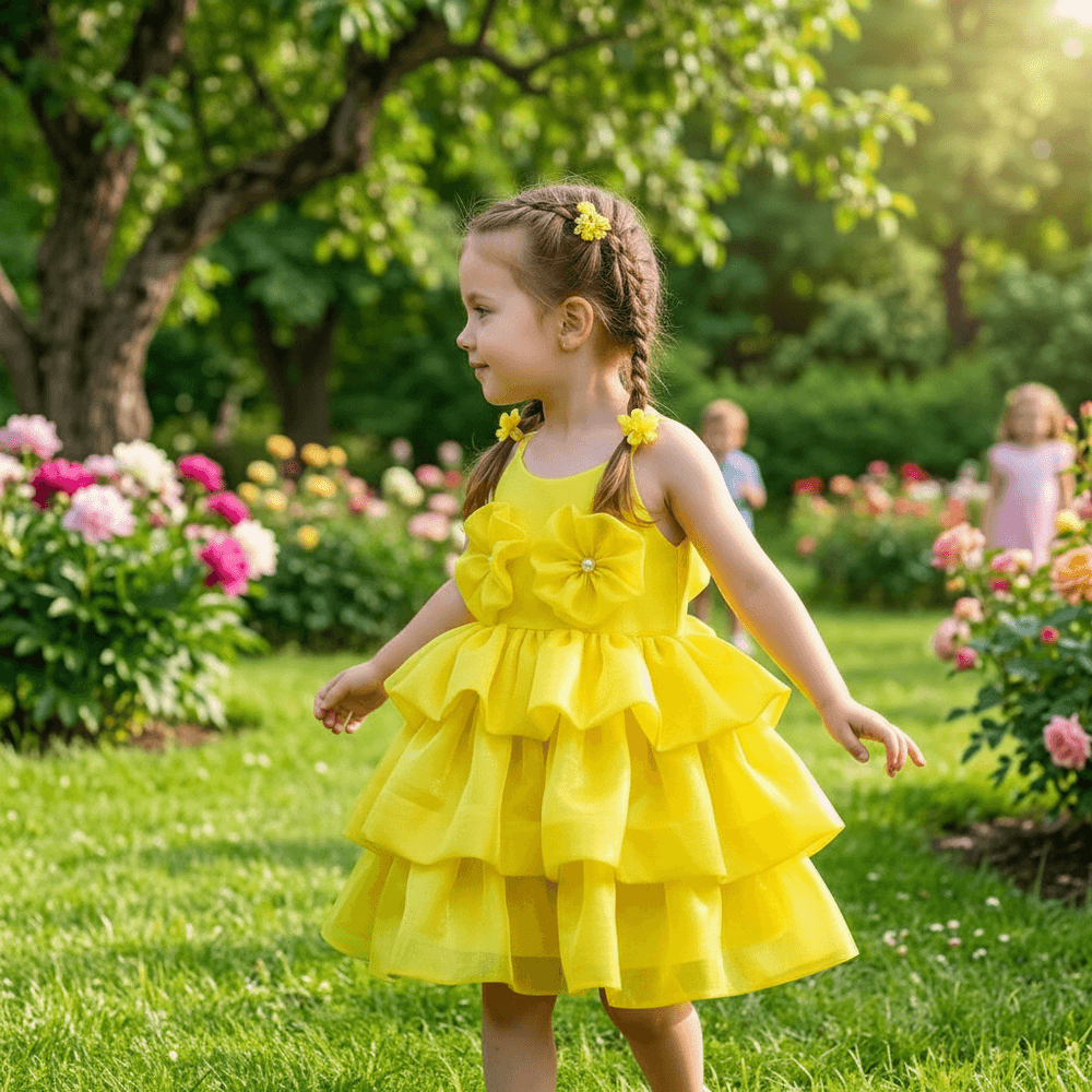 Yellow beautiful frock set M260146
