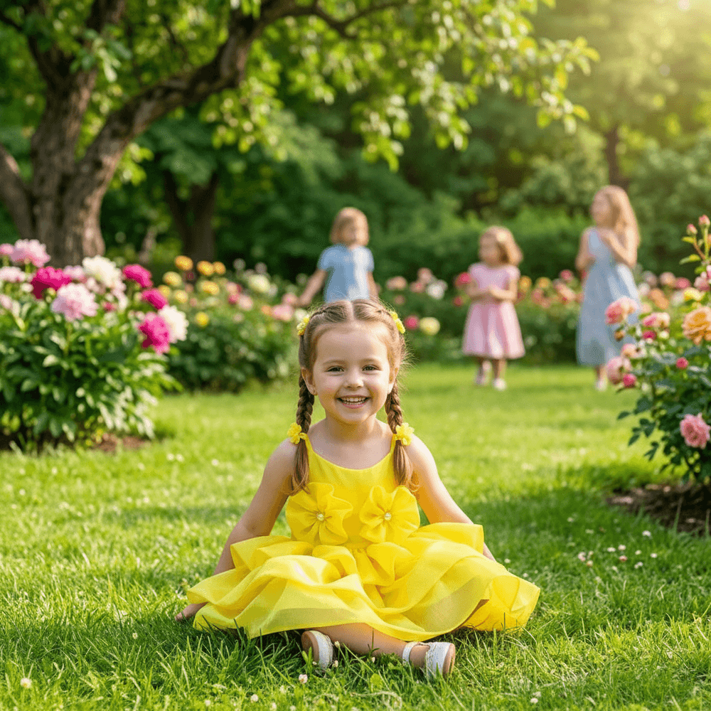 Yellow beautiful frock set M260146