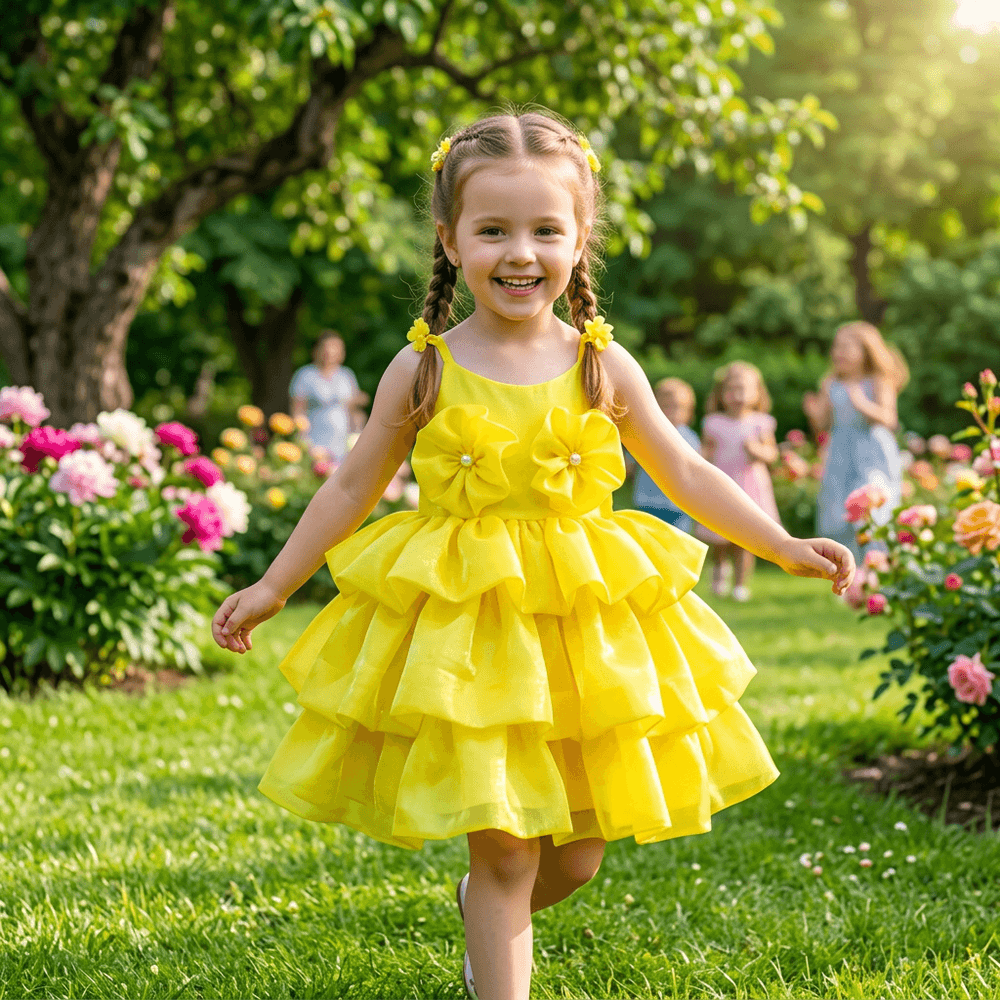 Yellow beautiful frock set M260146
