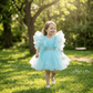 Sky blue party frock for girls-M260148