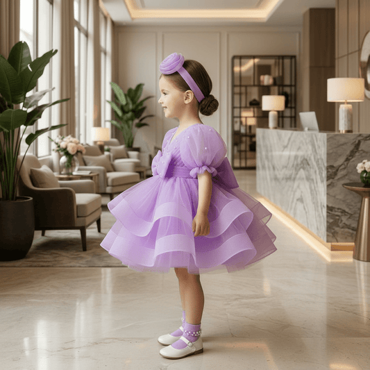 lavender party frock for girls-M260149