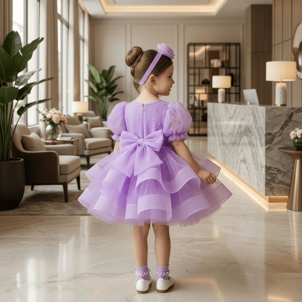 lavender party frock for girls-M260149