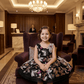 Girls black  Party frock M260150