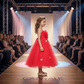 Red party frock for girls-M260157