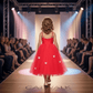 Red party frock for girls-M260157