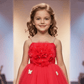 Red party frock for girls-M260157